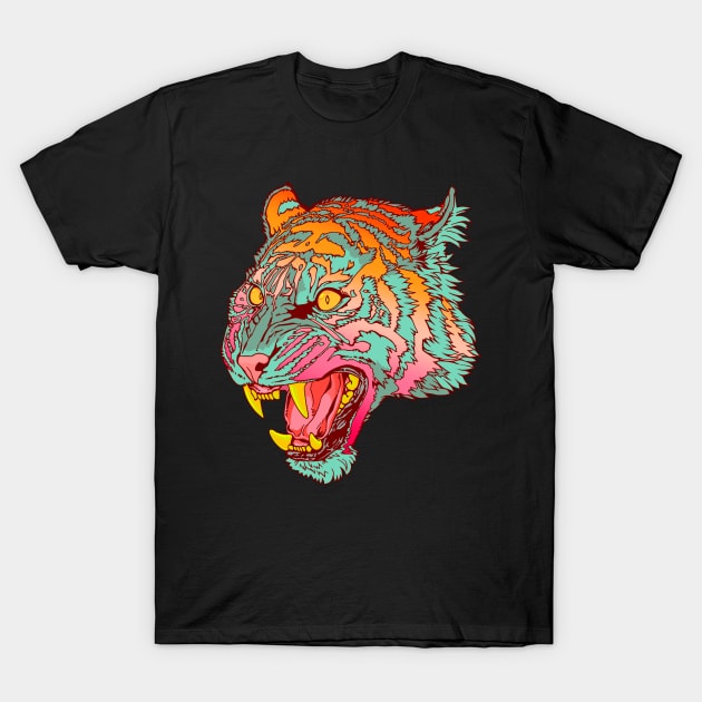 Lesbian Pride Tiger T-Shirt by Crude Casey